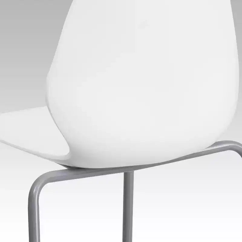 Sedia impilabile Flash Furniture serie HERCULES, capacità 350 kg, con supporto lombare e struttura argentata