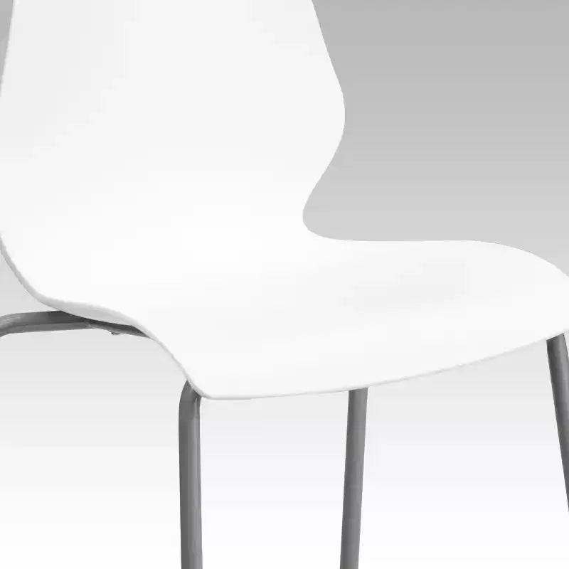 Sedia impilabile Flash Furniture serie HERCULES, capacità 350 kg, con supporto lombare e struttura argentata