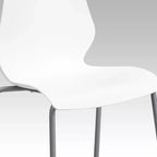 Sedia impilabile Flash Furniture serie HERCULES, capacità 350 kg, con supporto lombare e struttura argentata