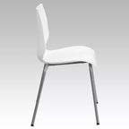 Sedia impilabile Flash Furniture serie HERCULES, capacità 350 kg, con supporto lombare e struttura argentata
