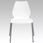 Sedia impilabile Flash Furniture serie HERCULES, capacità 350 kg, con supporto lombare e struttura argentata