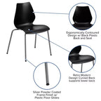 Sedia impilabile Flash Furniture serie HERCULES, capacità 350 kg, con supporto lombare e struttura argentata
