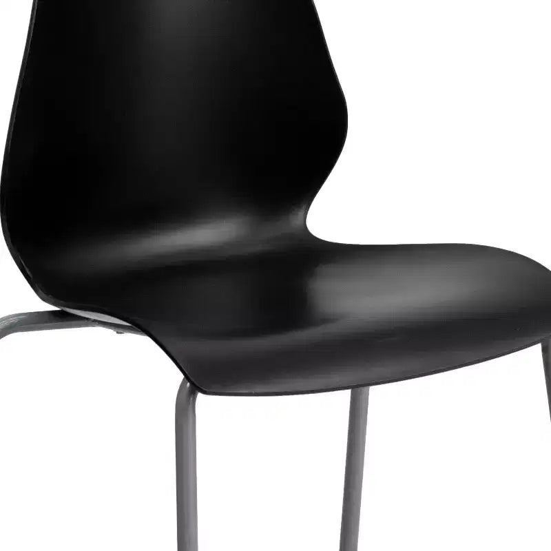 Sedia impilabile Flash Furniture serie HERCULES, capacità 350 kg, con supporto lombare e struttura argentata
