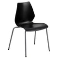 Sedia impilabile Flash Furniture serie HERCULES, capacità 350 kg, con supporto lombare e struttura argentata