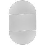 Flash Furniture Set Tavolo Attività Ovale 3 Pezzi da 76 con Gambe Regolabili in Altezza, Laminato Termico Flessibile Ondulato Grigio
