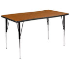 Flash Furniture Set Tavolo Attività Ovale 3 Pezzi da 76 con Gambe Regolabili in Altezza, Laminato Termico Flessibile Ondulato Grigio