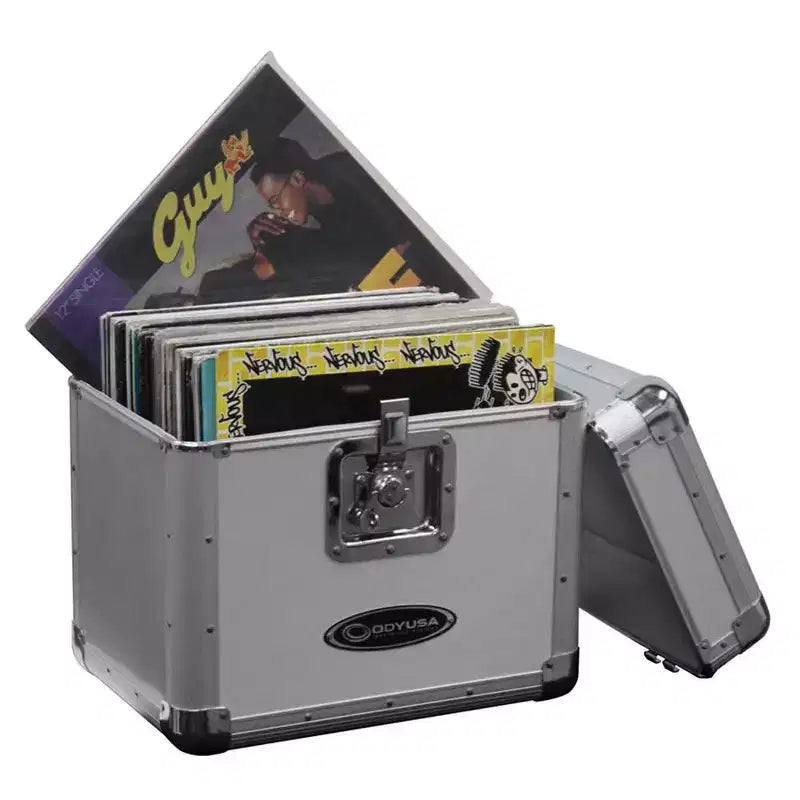 Odyssey KROM Valigia per trasporto di 70 dischi in vinile da 12 pollici, argento (confezione da 2)
