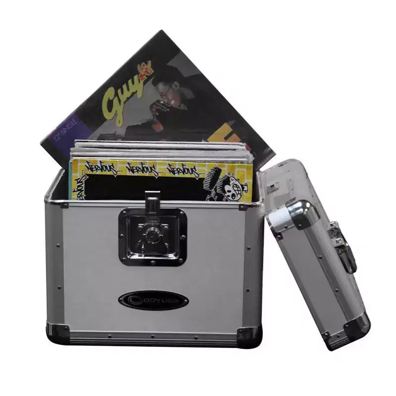 Odyssey KROM Valigia per trasporto di 70 dischi in vinile da 12 pollici, argento (confezione da 2)