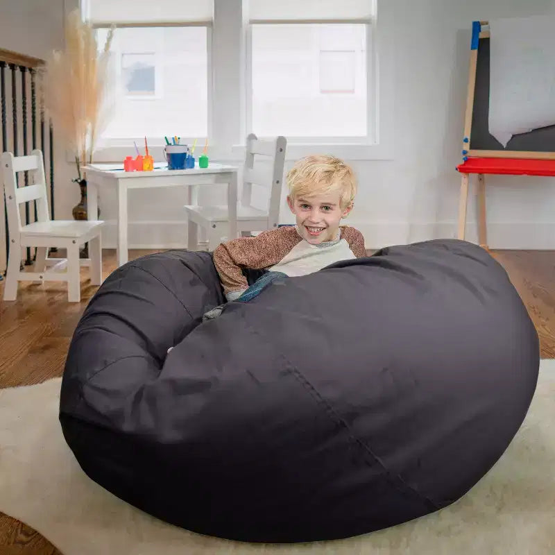 Poltrona sacco oversize Emma and Oliver per bambini e adulti
