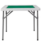 Tavolo da gioco pieghevole quadrato bianco Emma and Oliver Tannin 34.5 per 4 giocatori con superficie da gioco in feltro verde e portabicchieri