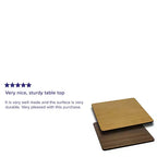Piano per tavolo quadrato Emma e Oliver 24 con ripiano laminato reversibile