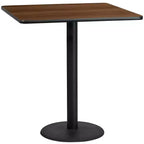 Emma and Oliver 42 Square Laminate Table Top with 24 Round Bar Height Table Base