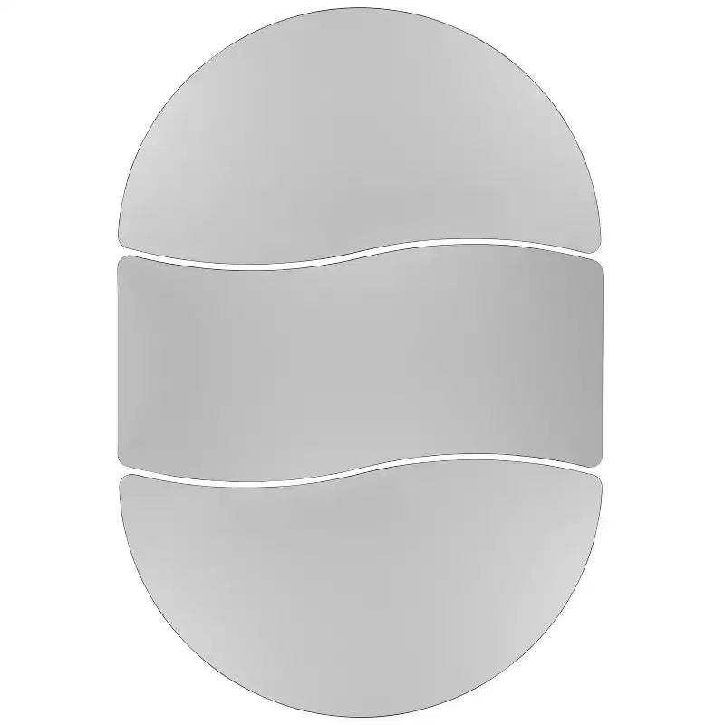 Set da tavola regolabile 3 pezzi per attività collaborative Emma and Oliver 86 Oval Wave grigio per bambini