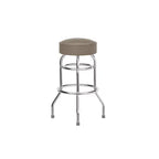 Sgabello da bar per ristorante Emma and Oliver Retro Backless Double Ring cromato