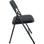 Emma e Oliver Sedia Pieghevole in Metallo Imbottita Beige 4 Pezzi - Seduta in Tessuto