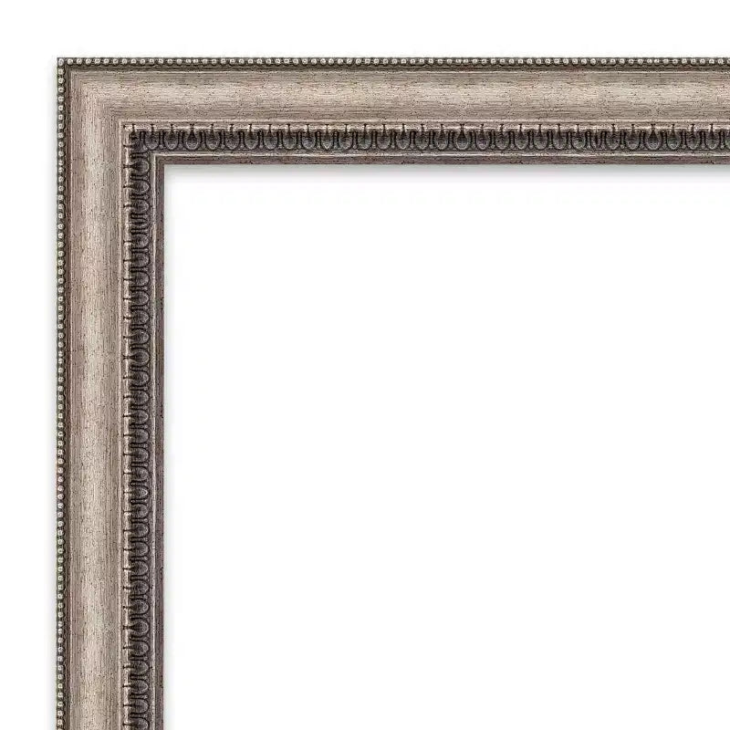 Lyla specchio da parete per bagno con cornice ornata, colore argento - Amanti Art