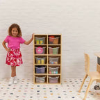 ECR4Kids Streamline 10 armadietti per vassoi e 10 contenitori a bocca di lupo, 5x2, mobili per bambini