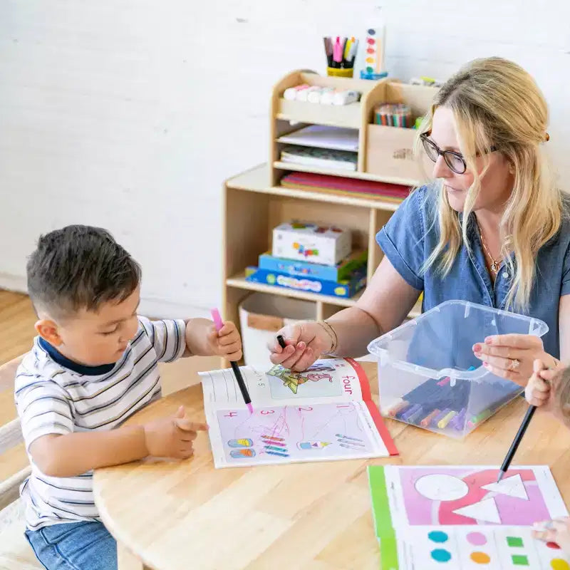 ECR4Kids Streamline 10 armadietti per vassoi e 10 contenitori a bocca di lupo, 5x2, mobili per bambini
