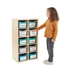 ECR4Kids Streamline 10 armadietti per vassoi e 10 contenitori a bocca di lupo, 5x2, mobili per bambini