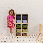 ECR4Kids Streamline 10 armadietti per vassoi e 10 contenitori a bocca di lupo, 5x2, mobili per bambini