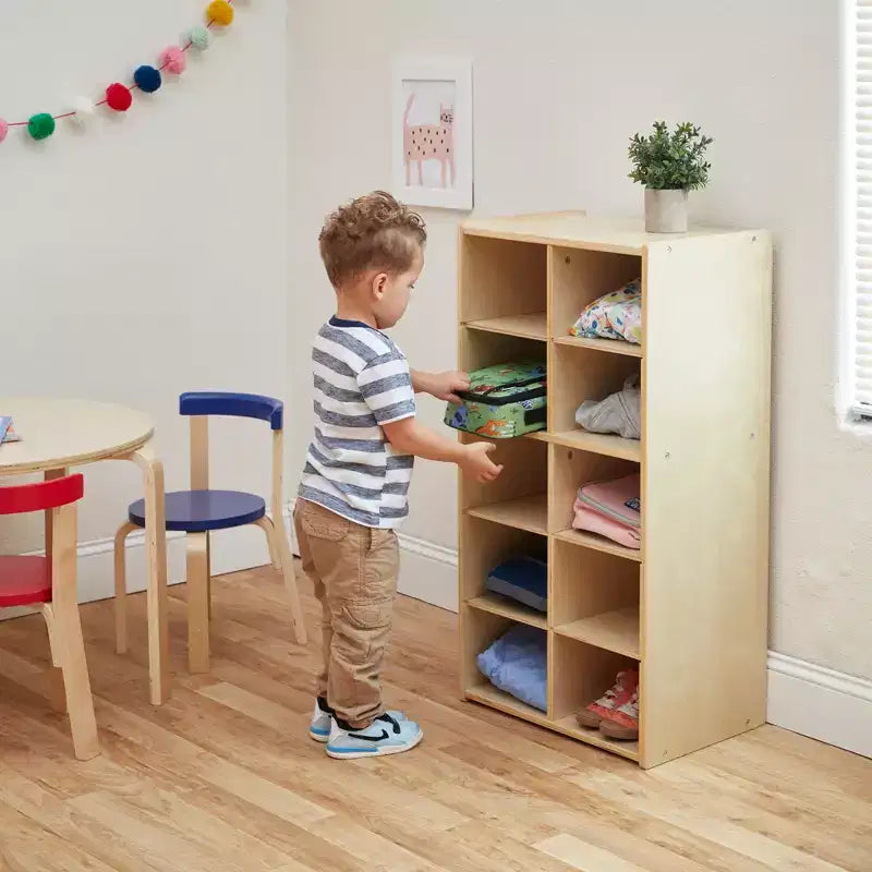ECR4Kids Streamline 10 armadietti per vassoi e 10 contenitori a bocca di lupo, 5x2, mobili per bambini