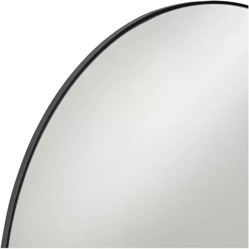 Specchio da parete decorativo ovale Noble Park Aryn, moderno con cornice in metallo nero opaco, 60 cm di larghezza per bagno, camera da letto, soggiorno, ufficio, ingresso di casa