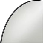 Specchio da parete decorativo ovale Noble Park Aryn, moderno con cornice in metallo nero opaco, 60 cm di larghezza per bagno, camera da letto, soggiorno, ufficio, ingresso di casa