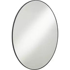 Specchio da parete decorativo ovale Noble Park Aryn, moderno con cornice in metallo nero opaco, 60 cm di larghezza per bagno, camera da letto, soggiorno, ufficio, ingresso di casa