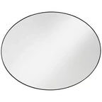 Specchio da parete decorativo ovale Noble Park Aryn, moderno con cornice in metallo nero opaco, 60 cm di larghezza per bagno, camera da letto, soggiorno, ufficio, ingresso di casa