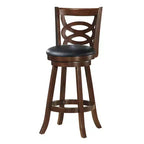 Costway Sgabello Girevole 29'' Altezza Bar Seduta Imbottita Sedia da Pranzo in Legno di Gomma Cucina Casa Espresso