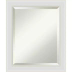 Flair Framed Bathroom Vanity Wall Mirror Soft White - Amanti Art