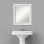 Specchio da Parete per Bagno con Cornice Flair Bianco Morbido - Amanti Art
