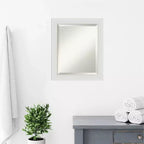 Specchio da Parete per Bagno con Cornice Flair Bianco Morbido - Amanti Art