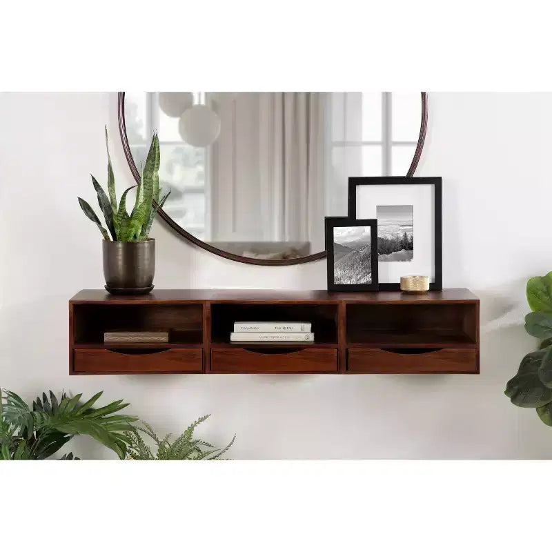 12.5 x 10 x 7 Mensole da Muro Flottanti Hutton con Cassetto - Kate & Laurel All Things Decor