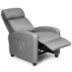 Costway Poltrona Massaggiante Reclinabile, Poltrona Singola Ergonomica Regolabile con Sedile Imbottito Nero\Marrone\Grigio