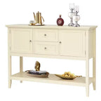 Costway Sideboard Buffet Table Wooden Console Table w/ Drawers & Storage Cabinets Blue/Brown/Gray/Beige
