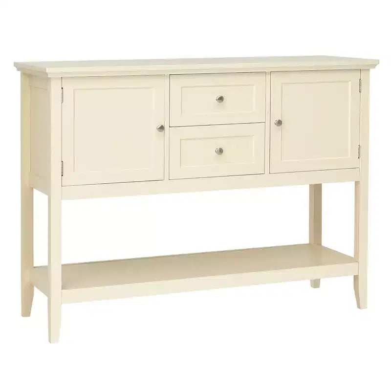 Costway Credenza con Ante e Cassetti Tavolo Consolle in Legno Blu/Marrone/Grigio/Beige