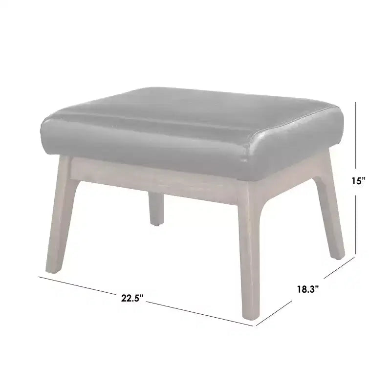 Set poltrona e pouf Buylateral Bianca Mid-Century Modern - 2 pezzi