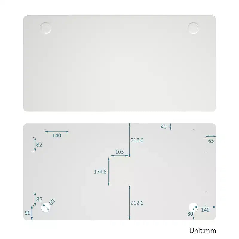 Costway Piano tavolo universale in un unico pezzo da 48'' per telaio scrivania standard e sit-to-stand
