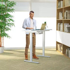 Costway Piano tavolo universale in un unico pezzo da 48'' per telaio scrivania standard e sit-to-stand