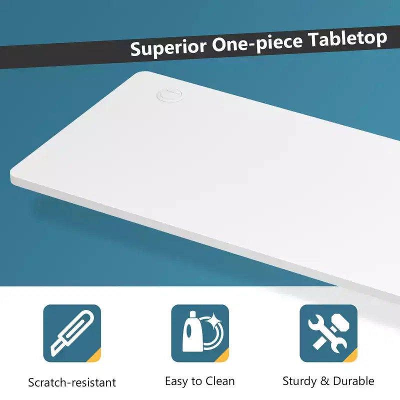 Costway Piano tavolo universale in un unico pezzo da 48'' per telaio scrivania standard e sit-to-stand