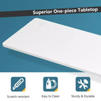 Costway Piano tavolo universale in un unico pezzo da 48'' per telaio scrivania standard e sit-to-stand