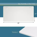 Costway Piano tavolo universale in un unico pezzo da 48'' per telaio scrivania standard e sit-to-stand
