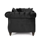 Chaise longue "Tête-à-tête" in velluto trapuntato Houck Modern Glam con cuscini decorativi - Christopher Knight Home