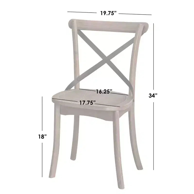 Set di 2 sedie da pranzo Constance con schienale a croce - Buylateral