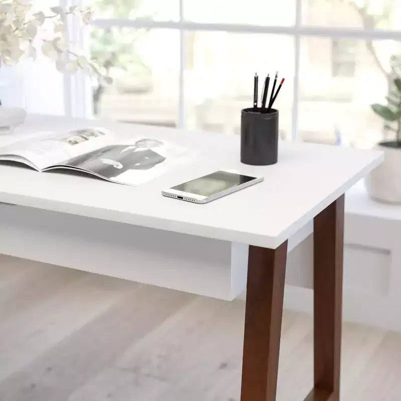 Merrick Lane Scrivania da Ufficio con Cassetto - Tavolo da Scrittura e Lavoro