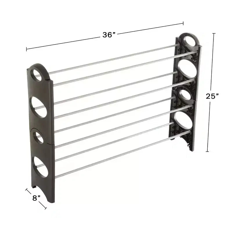 Scarpiera salvaspazio Hastings Home - Scarpiera a 4 ripiani impilabile