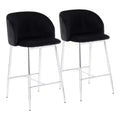 Set of 2 Fran Contemporary Counter Height Barstools - LumiSource