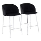 Set of 2 Fran Contemporary Counter Height Barstools - LumiSource