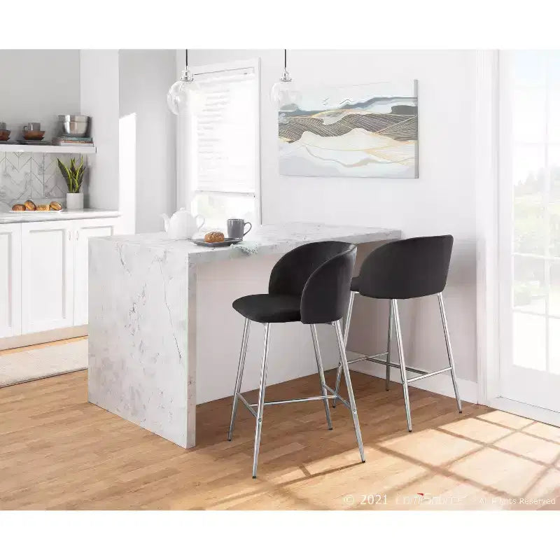 Set di 2 sgabelli da bar contemporanei Fran - LumiSource
